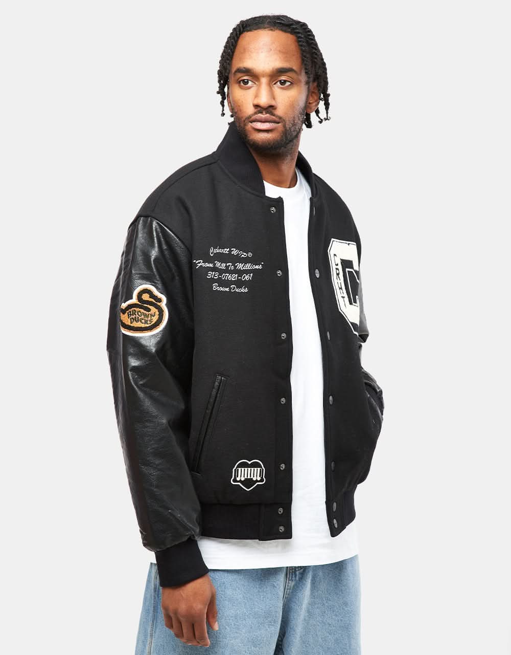 Carhartt WIP Brown Ducks Bomber - Black/Black | Route One