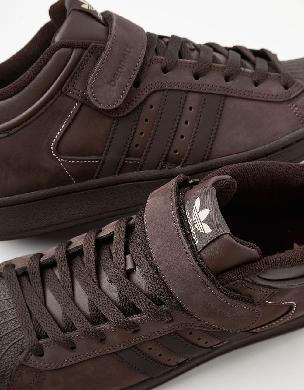 adidas x Niels Bennett Pro Shell Skate Shoes - Brown/Dark Brown