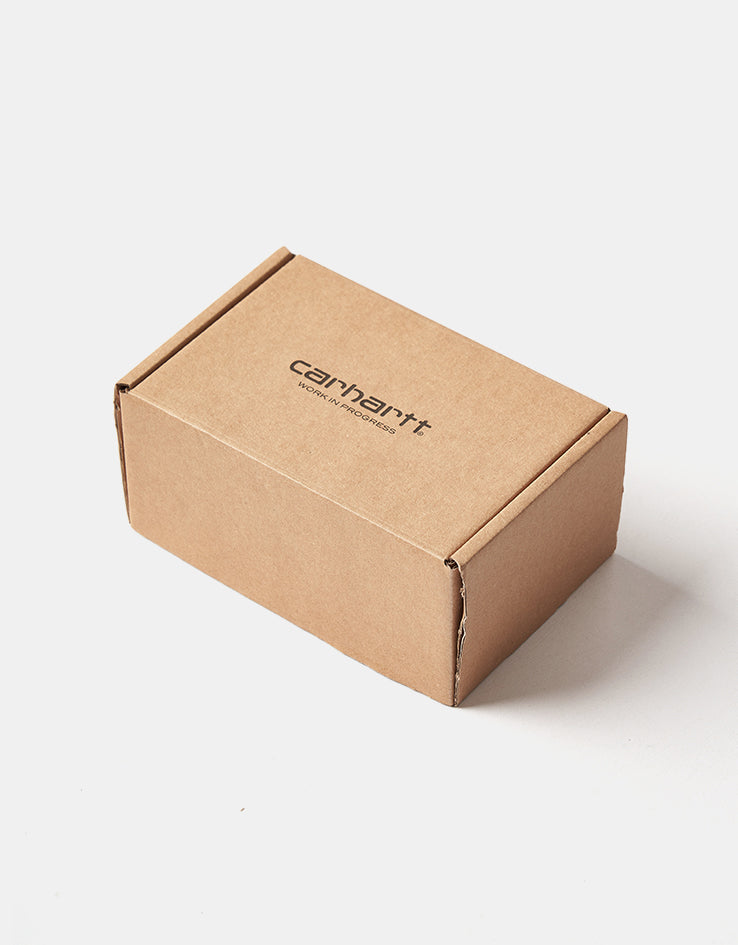 Carhartt WIP Script Leather Belt - Cognac/Silver