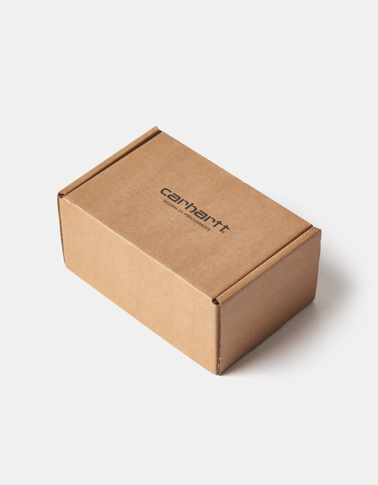 Carhartt WIP Script Leather Belt - Black/Black