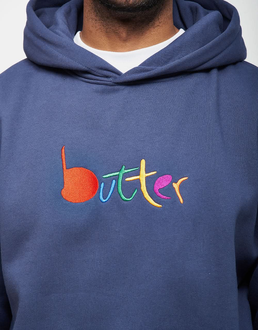 【BUTTER GOODS】Art Pullover Hood Navy Art Pullover Hood, Navy – Butter Goods USA