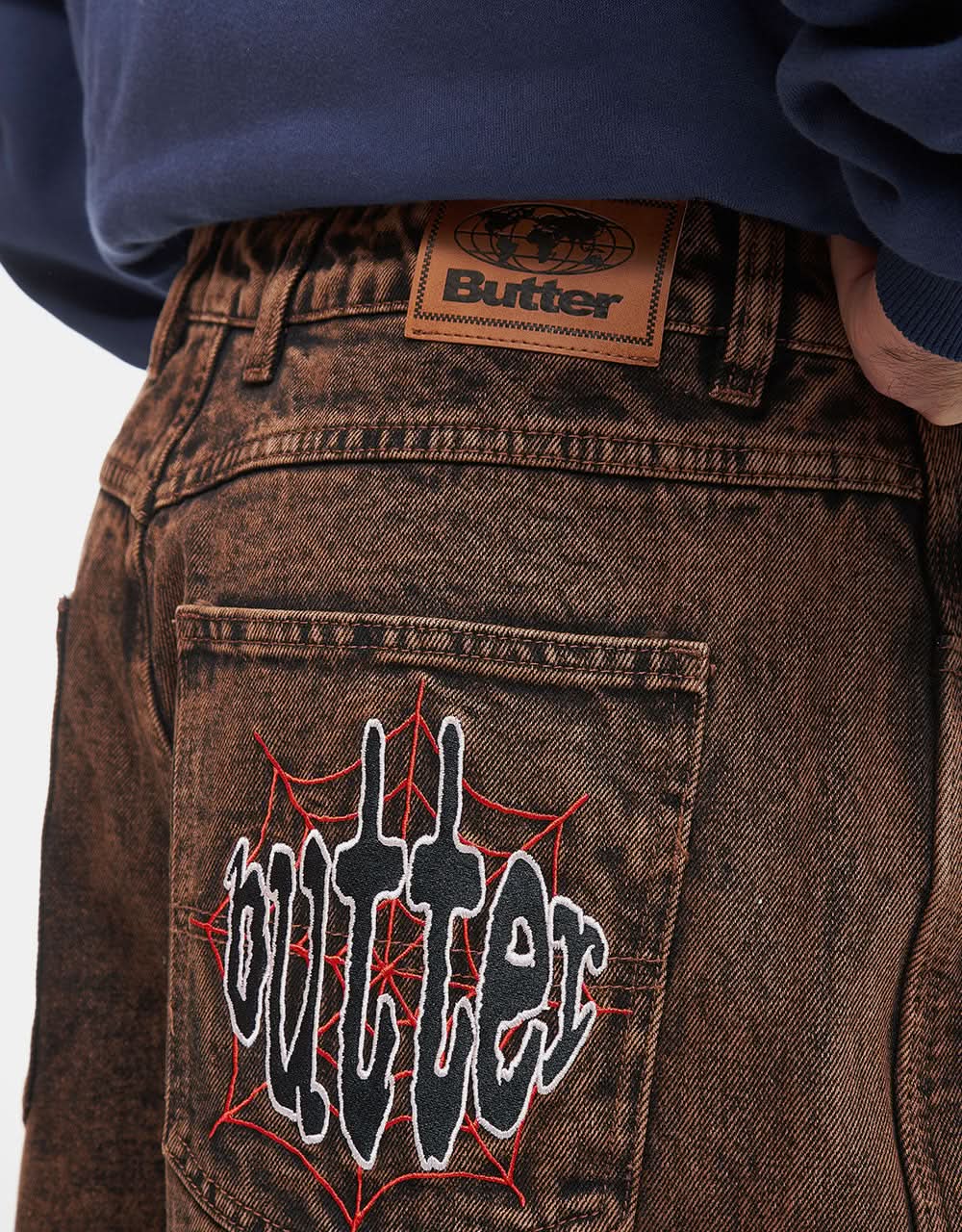 Butter Goods Spider Denim Jeans - Acid Brown | Route One Butter Goods Spider Denim Jeans - Acid Brown | Route One