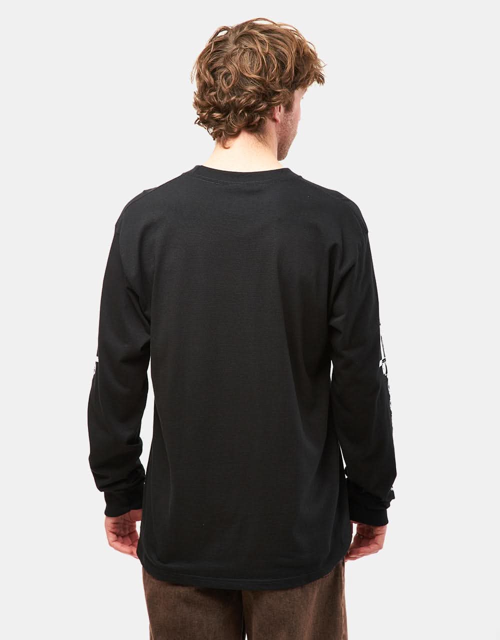 Tシャツ・カットソー HUF The Texas Chainsaw Massacre Dual Chain L/S T-Shirt Black HUF x The Texas Chainsaw Massacre Dual Chain Long Sleeve T
