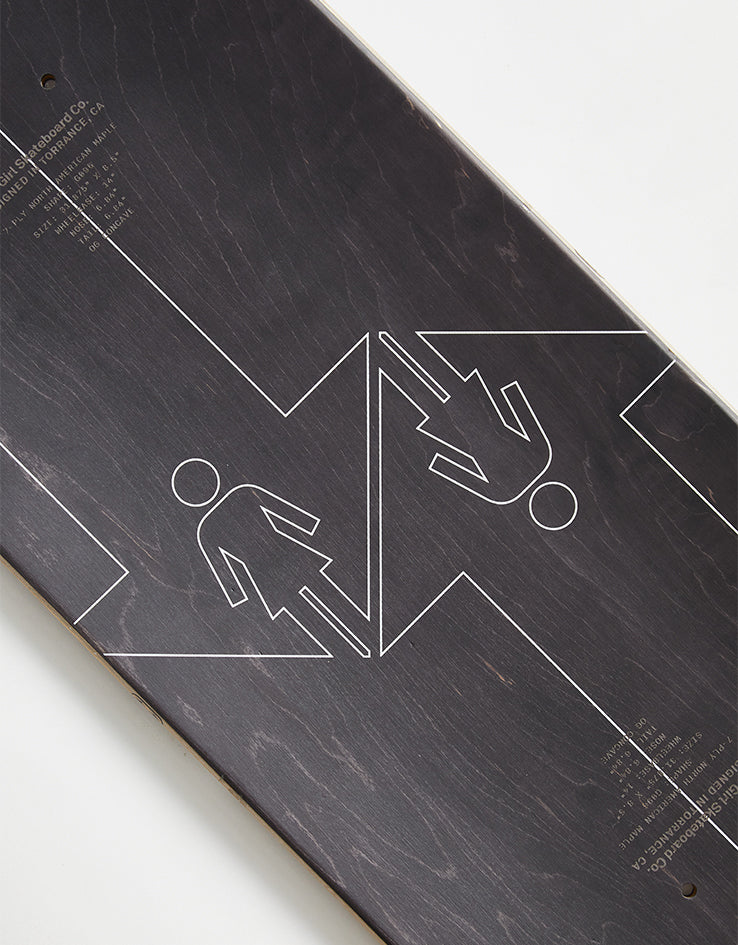 Girl McCrank 'Dual Directional TWIN TIP' G096 Skateboard Deck - 8.5"
