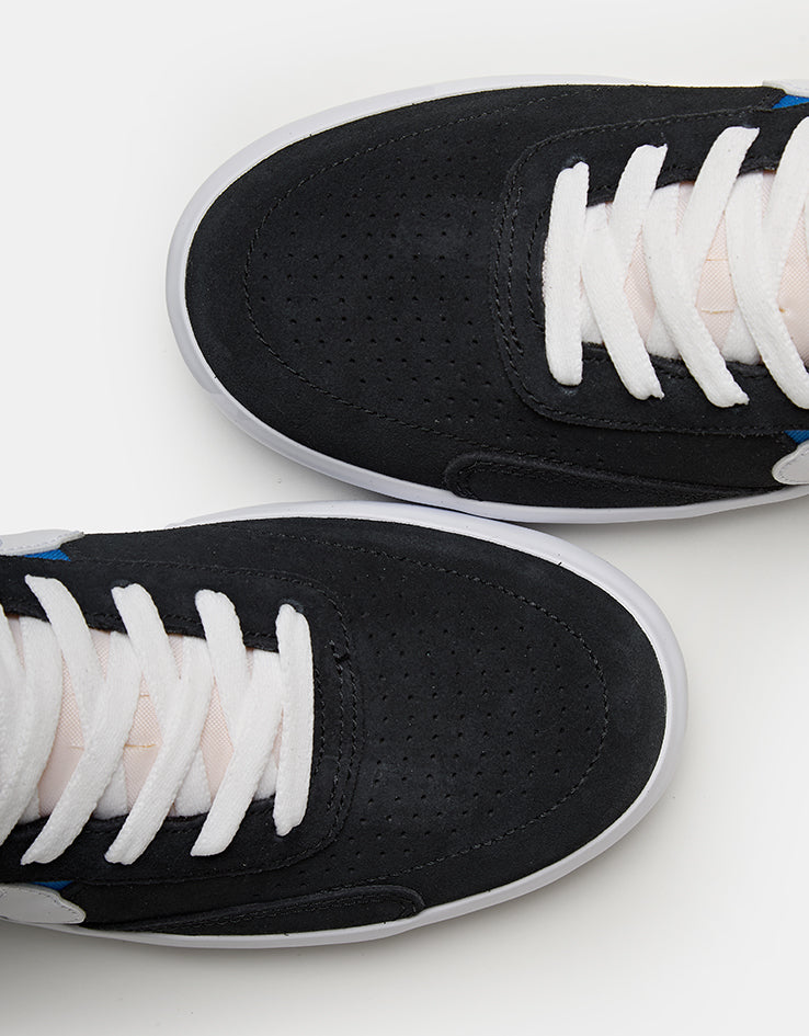 Nike SB Heritage Vulc Skate Shoes - Black/White-Signal Blue-Safety Orange-Black