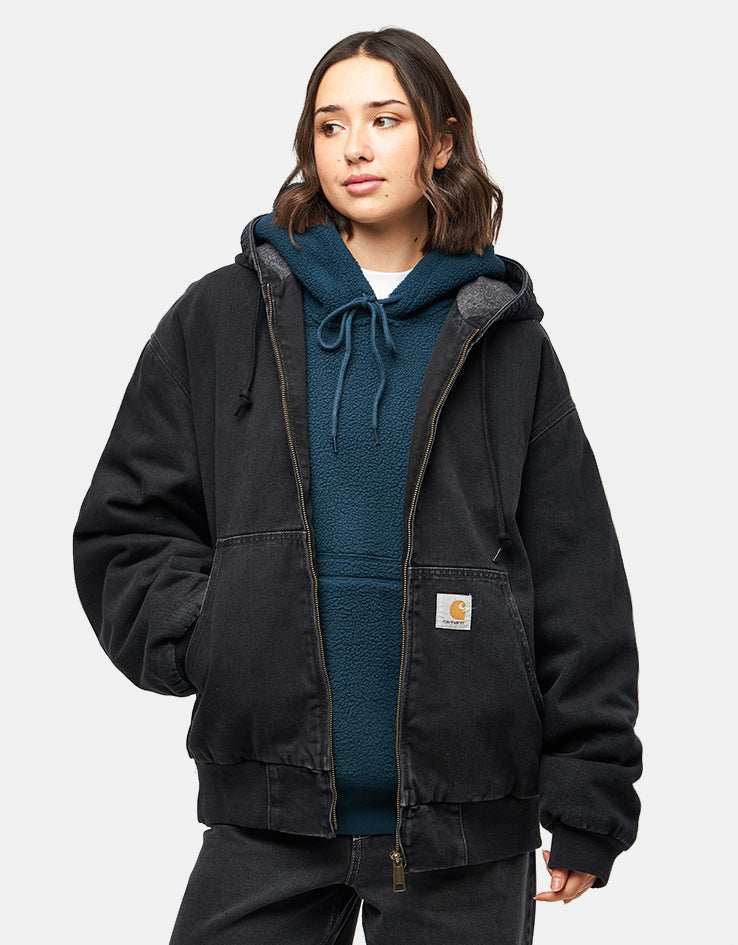 Carhartt WIP OG Active Jacket - Black 'Stone Washed' (Denim)