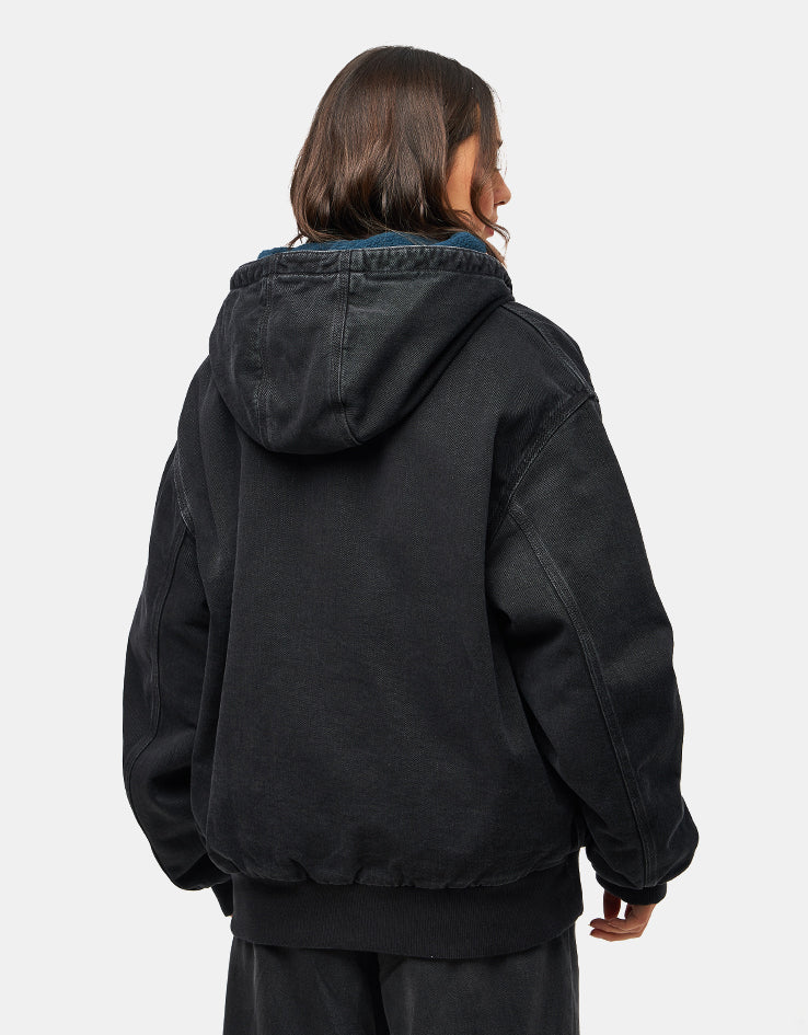 Carhartt WIP OG Active Jacket - Black 'Stone Washed' (Denim