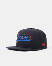 New Era 9Fifty® New York Yankees Wordmark Patch Snapback Cap - Navy