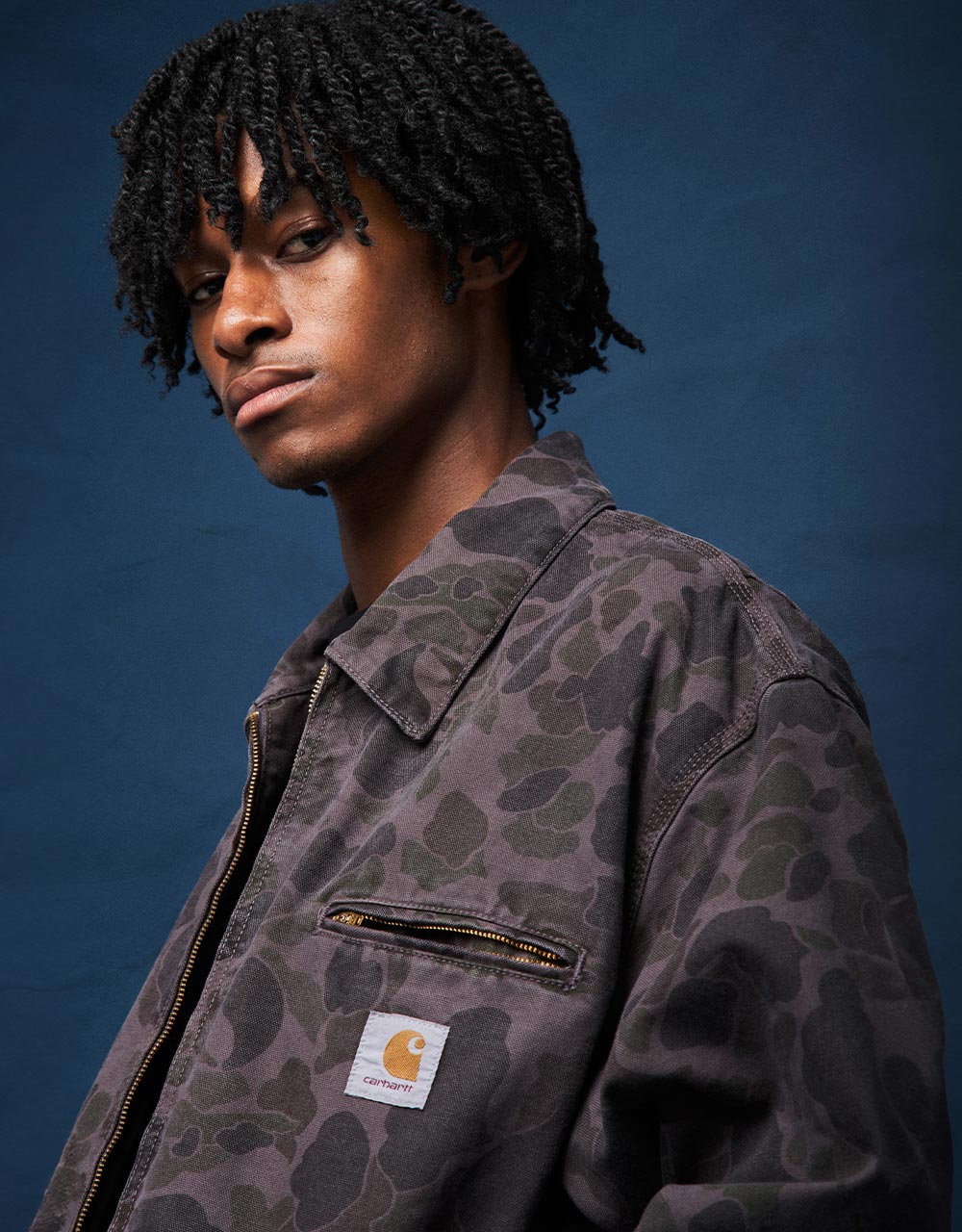 Carhartt WIP Duck Detroit Jacket - Camo Duck/Green/Graphite