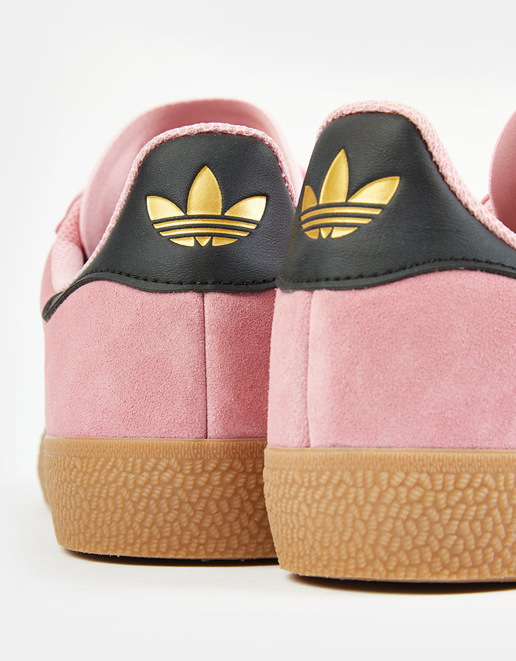 adidas Gazelle ADV Skate Shoes - Light Pink/Core Black/Gum Route One adidas Gazelle ADV Skate Shoes - Light Pink/Core Black/Gum Route One