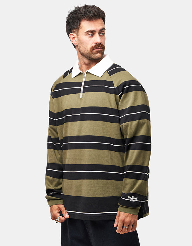 adidas Shmoo Rugby Shirt - Olive/Black/White