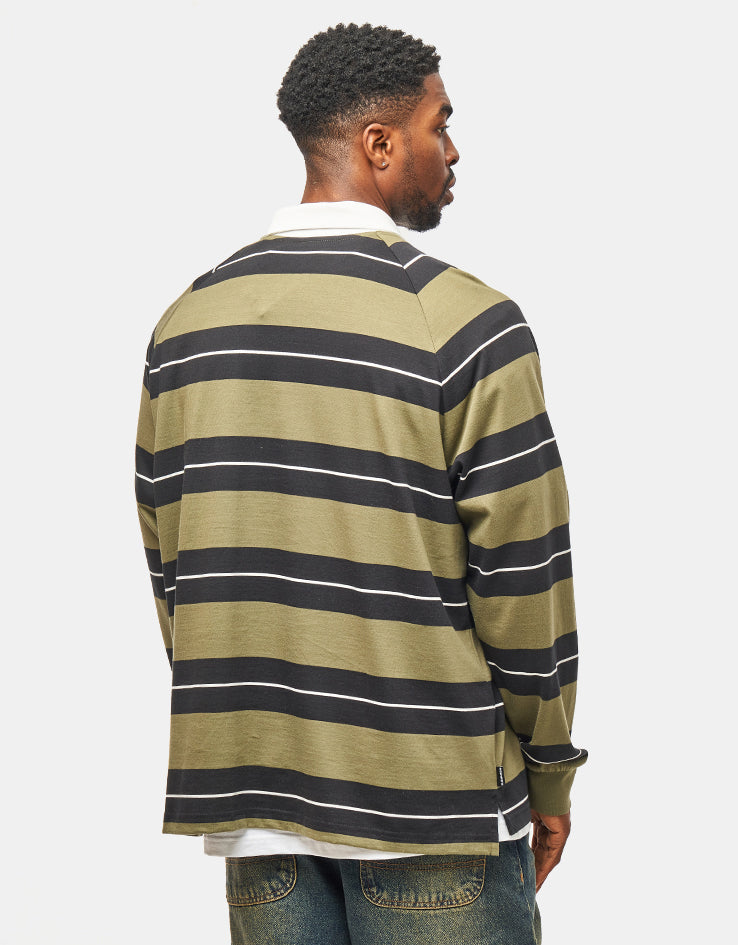 adidas Shmoo Rugby Shirt - Olive/Black/White