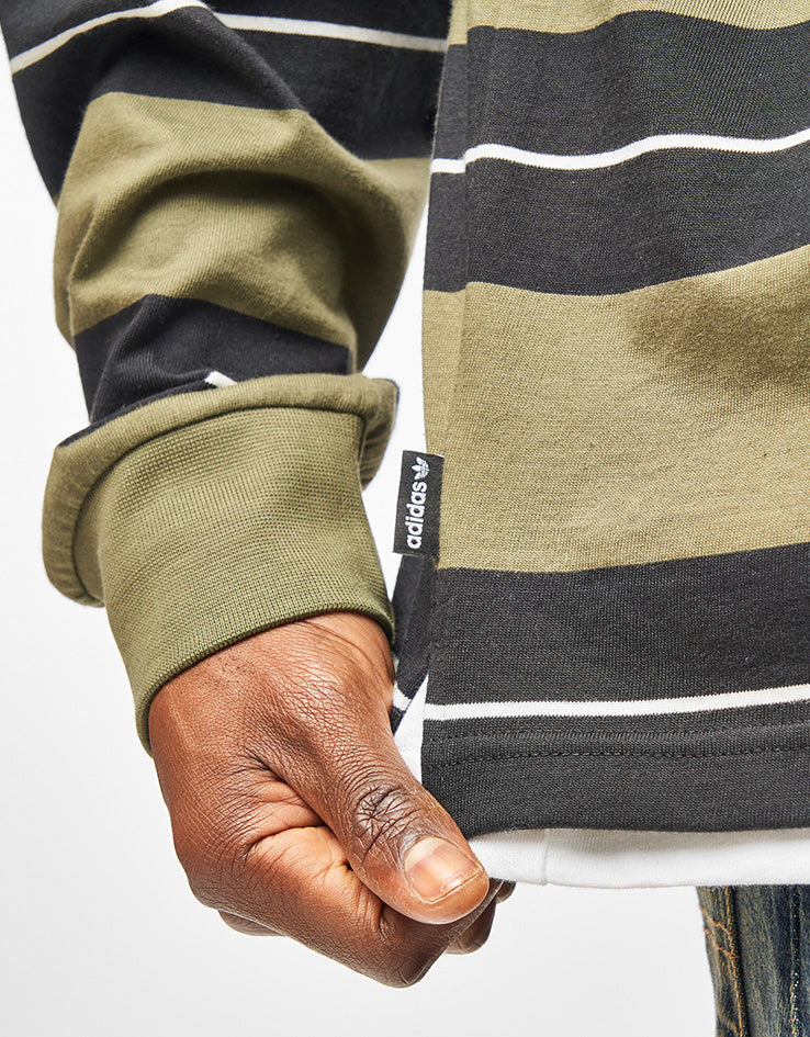 adidas Shmoo Rugby Shirt - Olive/Black/White