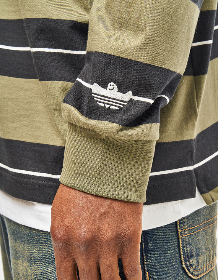 adidas Shmoo Rugby Shirt - Olive/Black/White