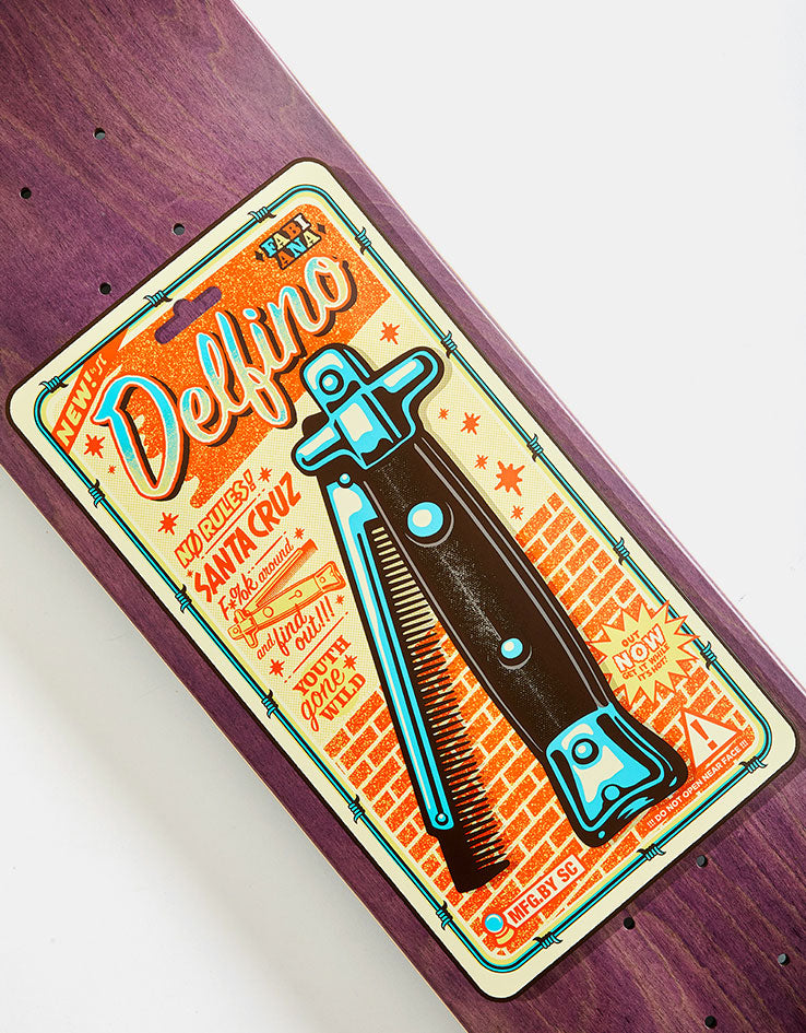 Santa Cruz Delfino Switchblade Comb Skateboard Deck - 8.25"
