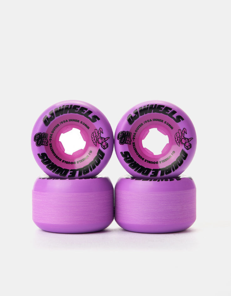 OJ DOUBLE DUROS ドレッセンモデル58mm101a/95a OJ Double Duro 101a/95a Skateboard Wheels White 58mm