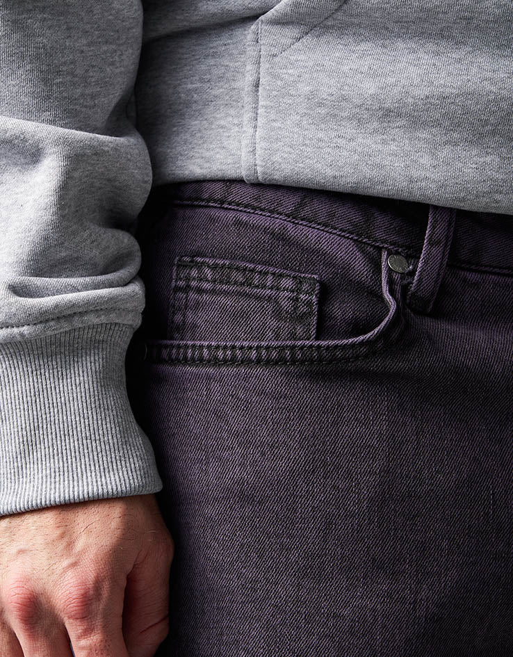 Route One Baggy Denim Jeans - Moderate Purple