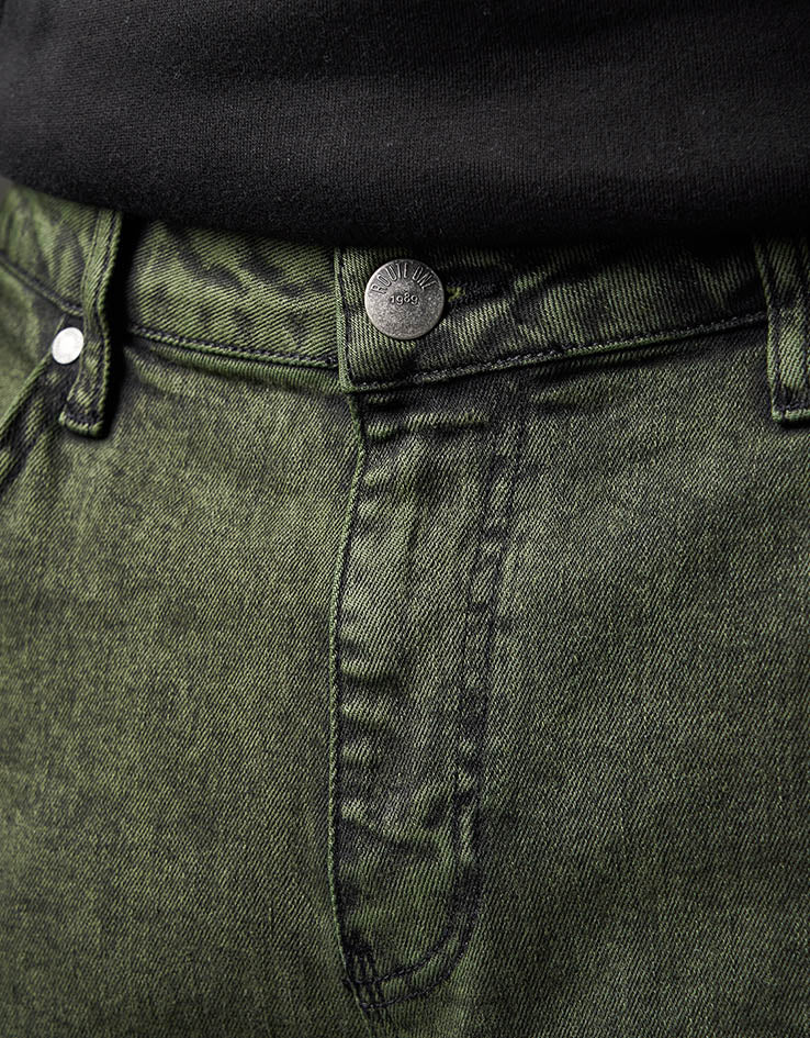 Route One Baggy Denim Jeans - Leaf Green