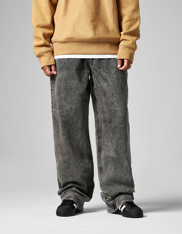 Route One Baggy Denim Jeans - Slate Grey
