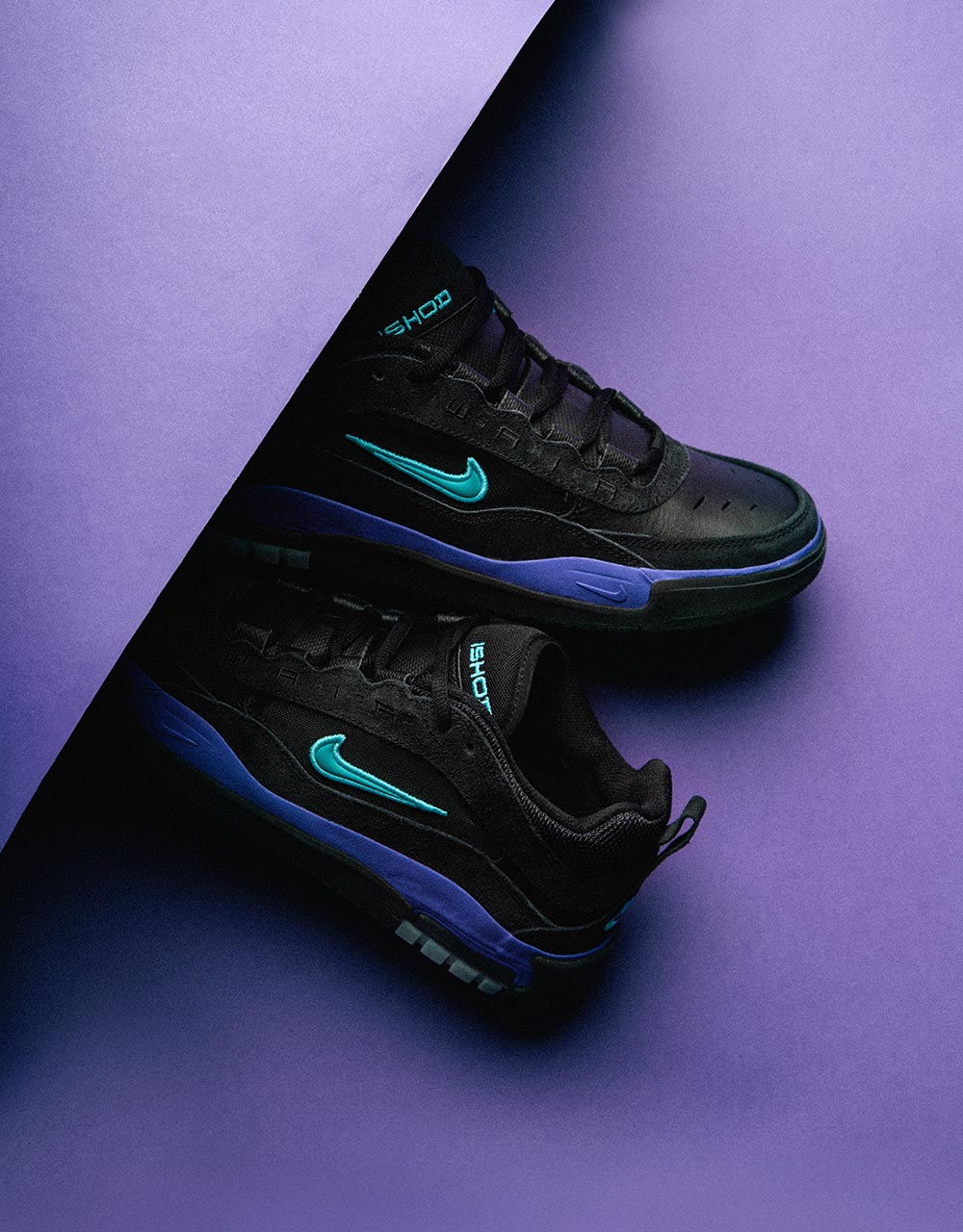Nike SB Air Max Ishod Skate Shoes - Star Blue/Black-White-Med Soft Pin –  Route One