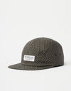 The Quiet Life Checkerboard 5 Panel Cap - Black/Navy