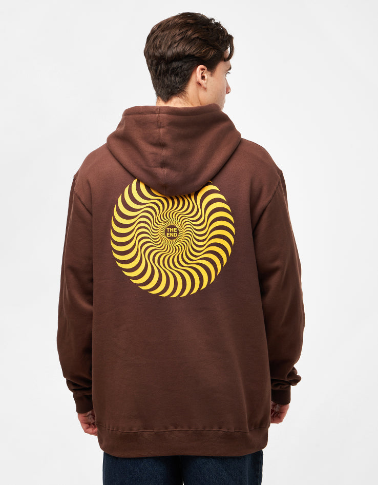 Spitfire Classic Swirl Pullover Hoodie - Brown/Gold