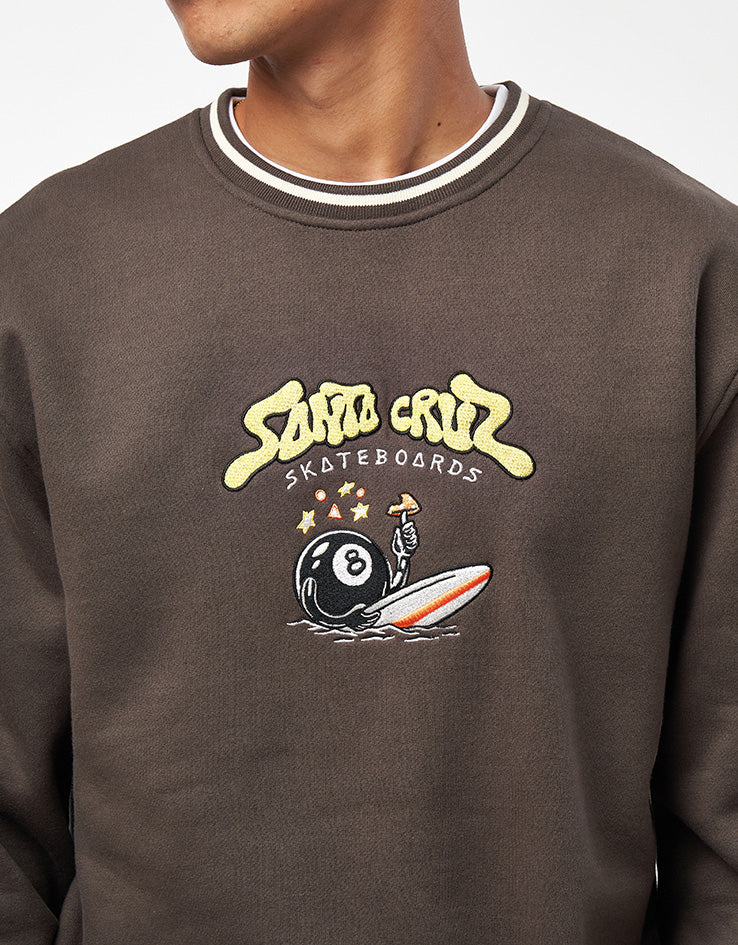 Santa Cruz Winkowski Surf Front Crew - Washed Black