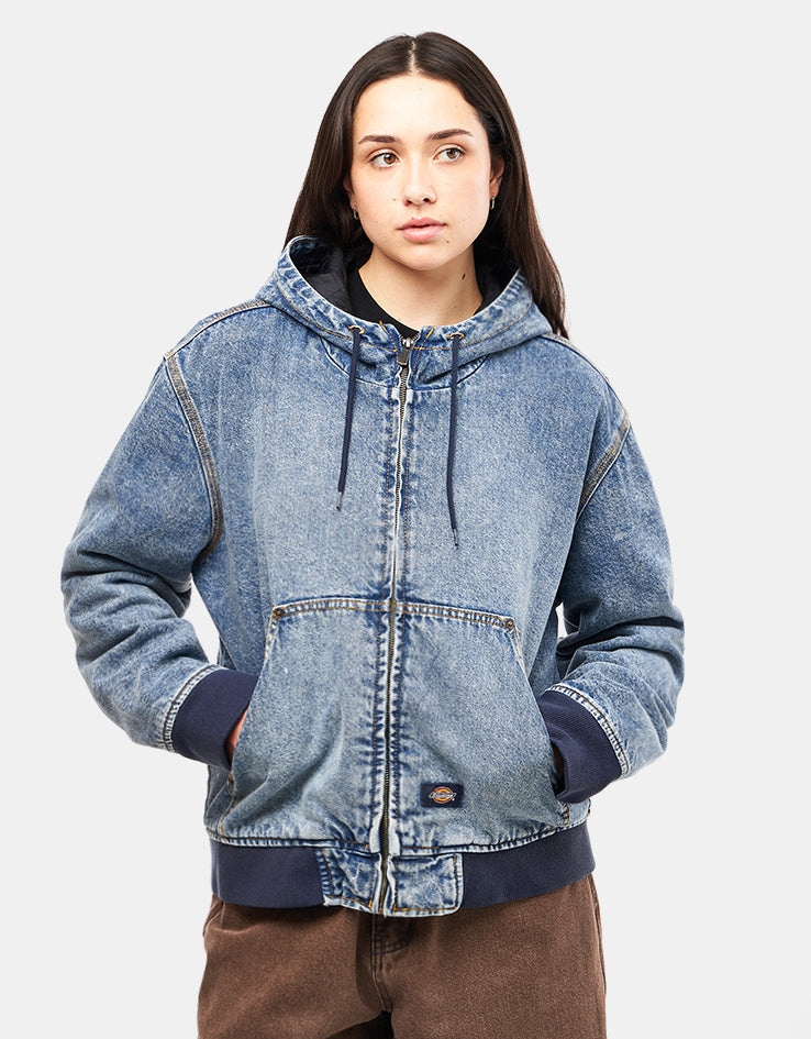 Dickies Hooded Denim Jacket - Rinsed Blue/Fade – Route One