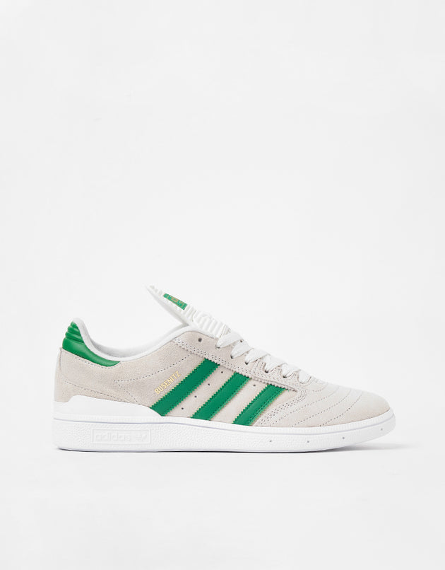 adidas Busenitz Skate Shoes - Crystal White/Crystal White/Gold Metallic