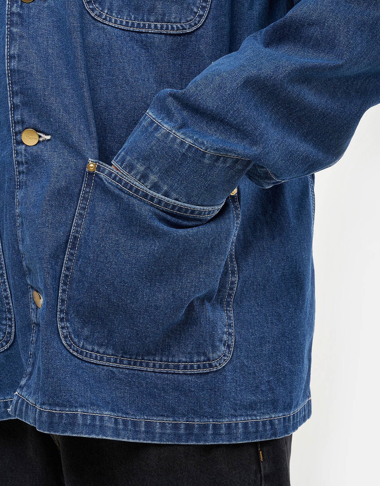 Carhartt WIP OG Chore Coat - Blue (Stone Washed) | Route One
