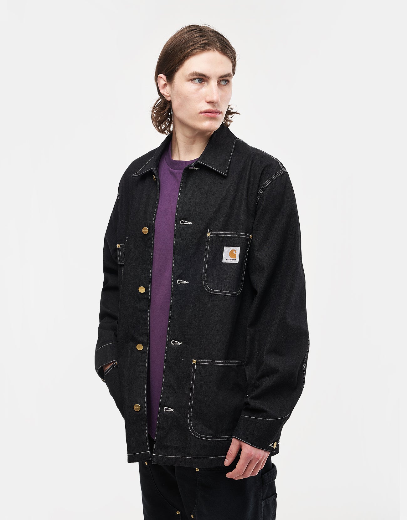 Carhartt WIP OG Chore Coat - Black (One Wash) | Route One