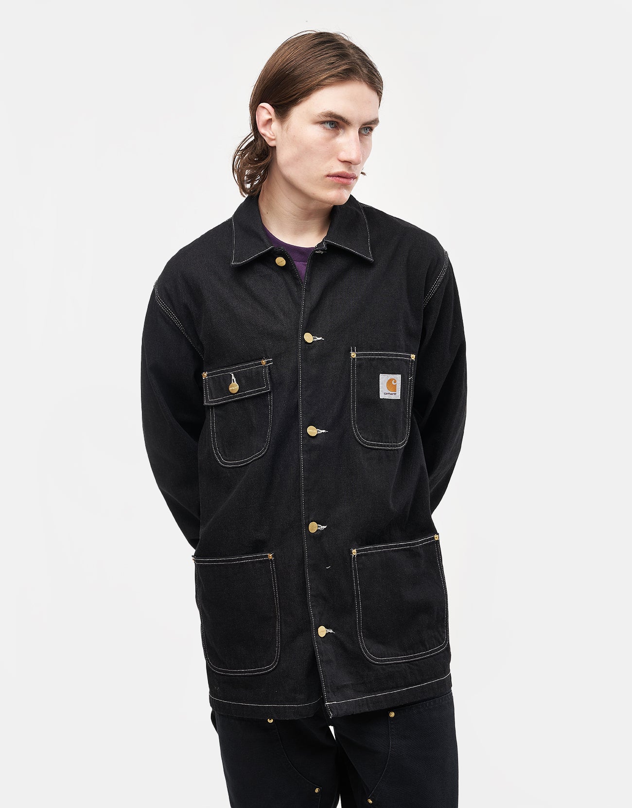 Carhartt WIP OG Chore Coat - Black (One Wash) | Route One