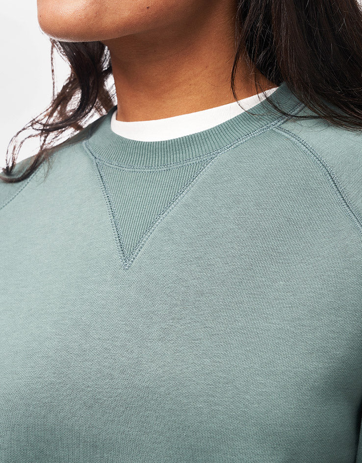 Carhartt WIP Chase Sweat - Silver Pine/Gold | Route One