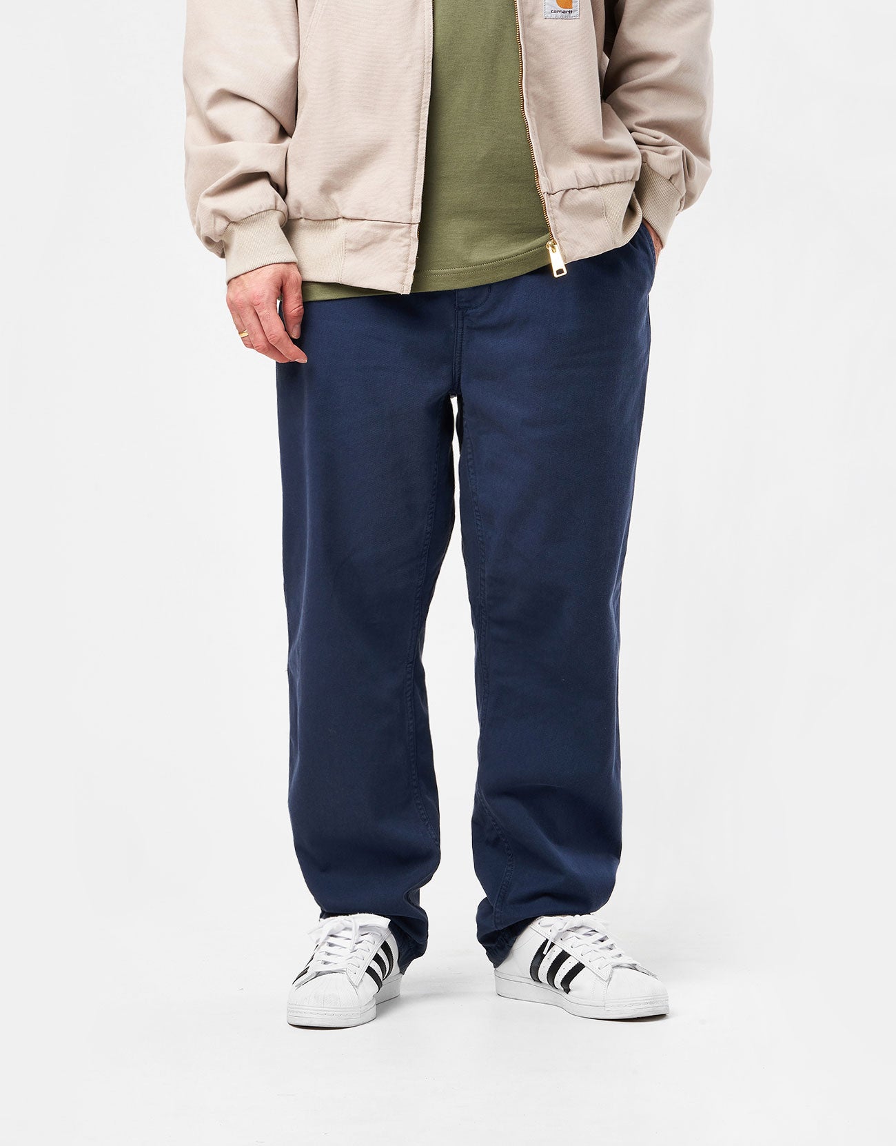 Carhartt WIP Flint Pant - Dusky Blue (Garment Dyed) | Route One