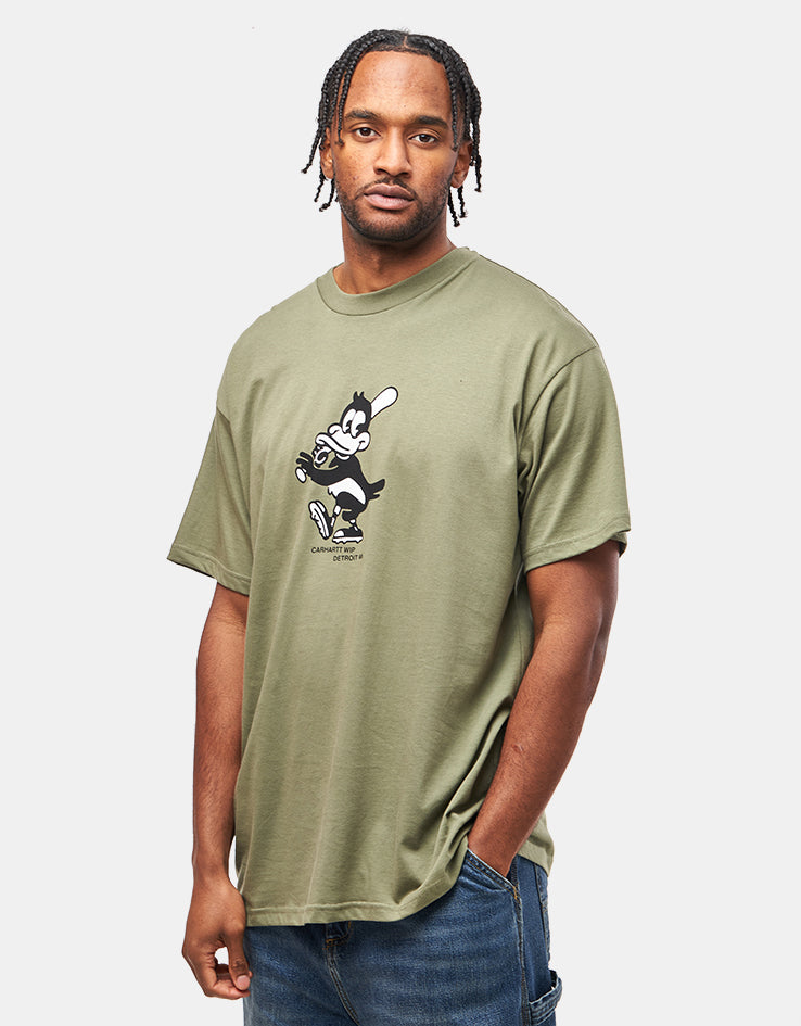 ★ドイツ発*carhartt WIP*新作* Run Tシャツ/DOLLAR GREEN★ Carhartt WIP S/S Home Run T-Shirt, Dollar Green | Official