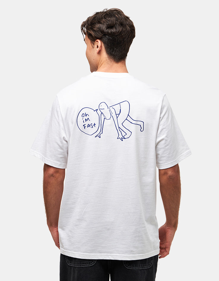 adidas skateboarding logo roll neck top in white