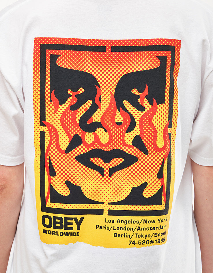 ★OBEY/オベイ★Icon Stencil Flame T-Shirt  Tシャツ 関税込★ ICON STENCIL FLAME CLASSIC T-SHIRT – OBEY CLOTHING EU