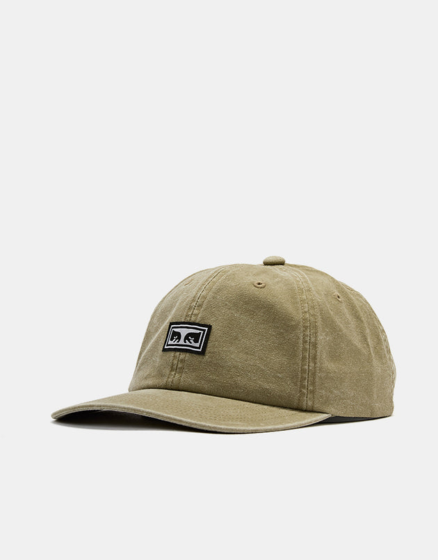Obey Icon Eyes Pigment 6 Panel Velcro Back Cap - Pigment Khaki