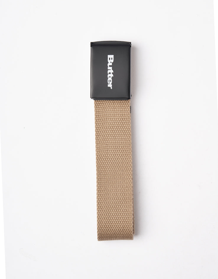 Butter Goods Logo Woven Web Belt - Tan