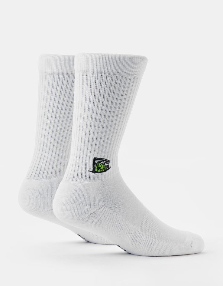 Route One Stash Crew Socks - White