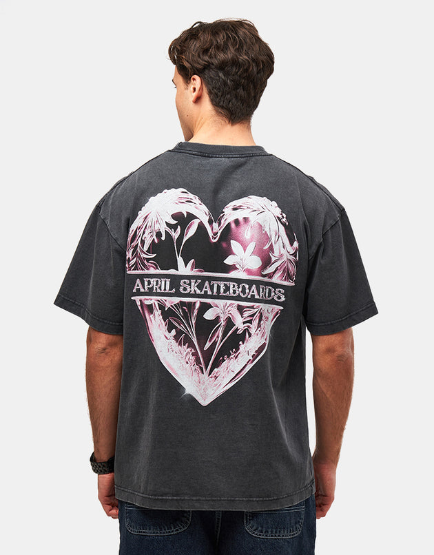 April Heart T-Shirt - Black