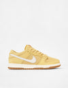 Nike SB Dunk Low Pro ISO Skate Shoes - Saturn Gold/Sail-Saturn Gold-Solar