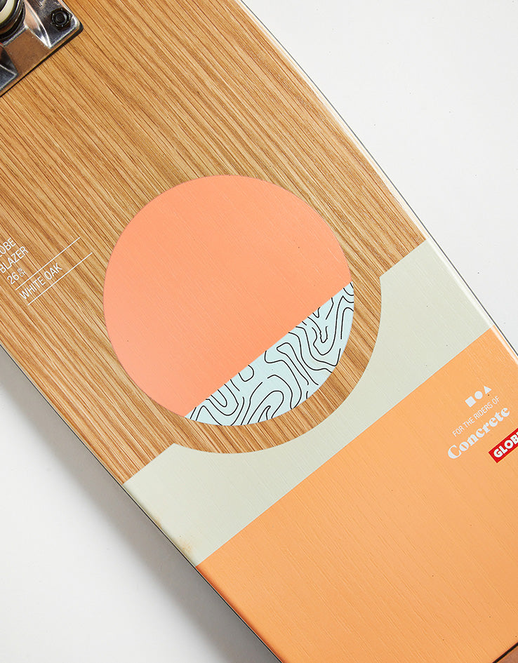 Globe Blazer White Oak Cruiser Skateboard - 7.25" x 26"