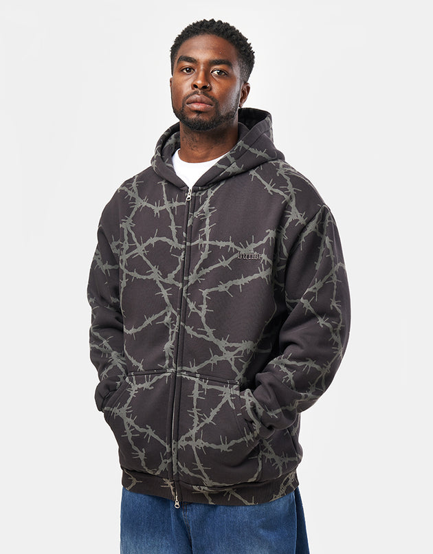 Butter Goods Wired Zip-Thru Hoodie - Charcoal