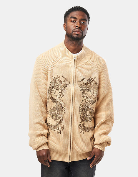Butter Goods Dragon Zip-Thru Knit Sweater - Sand – Route One