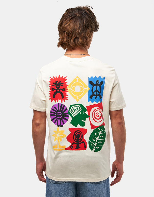 Route One Petroglyphic Organic T-Shirt - Natural Raw