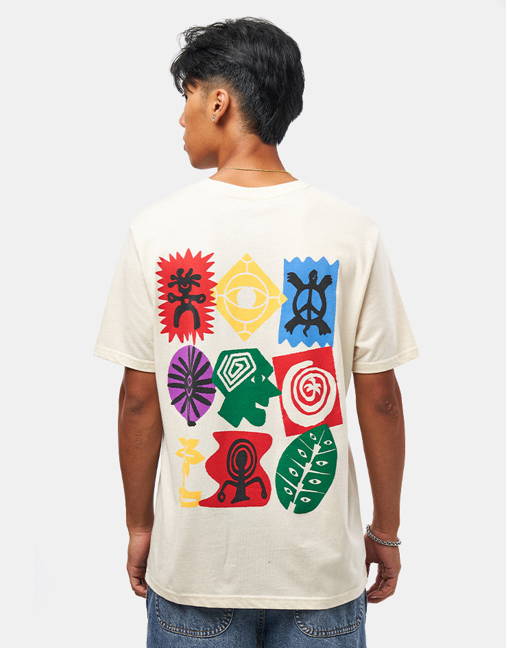 Route One Petroglyphic Organic T-Shirt - Natural Raw