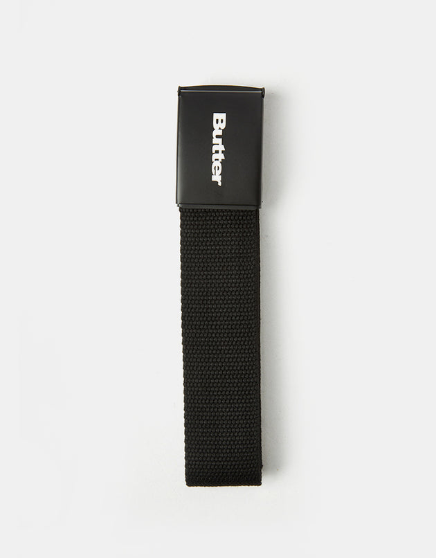 Butter Goods Logo Woven Web Belt - Black