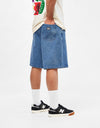 Obey Bigwig Baggy Denim Short - Light Indigo