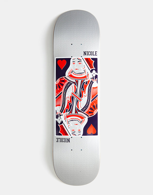 Real Nicole Queen of Hearts 'TWIN NOSE' Skateboard Deck - 8"